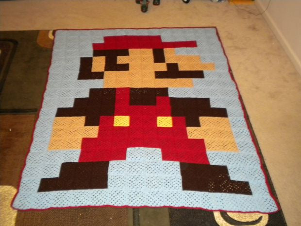I Found a Thing : 8-Bit Super Mario Blanket Tutorial
