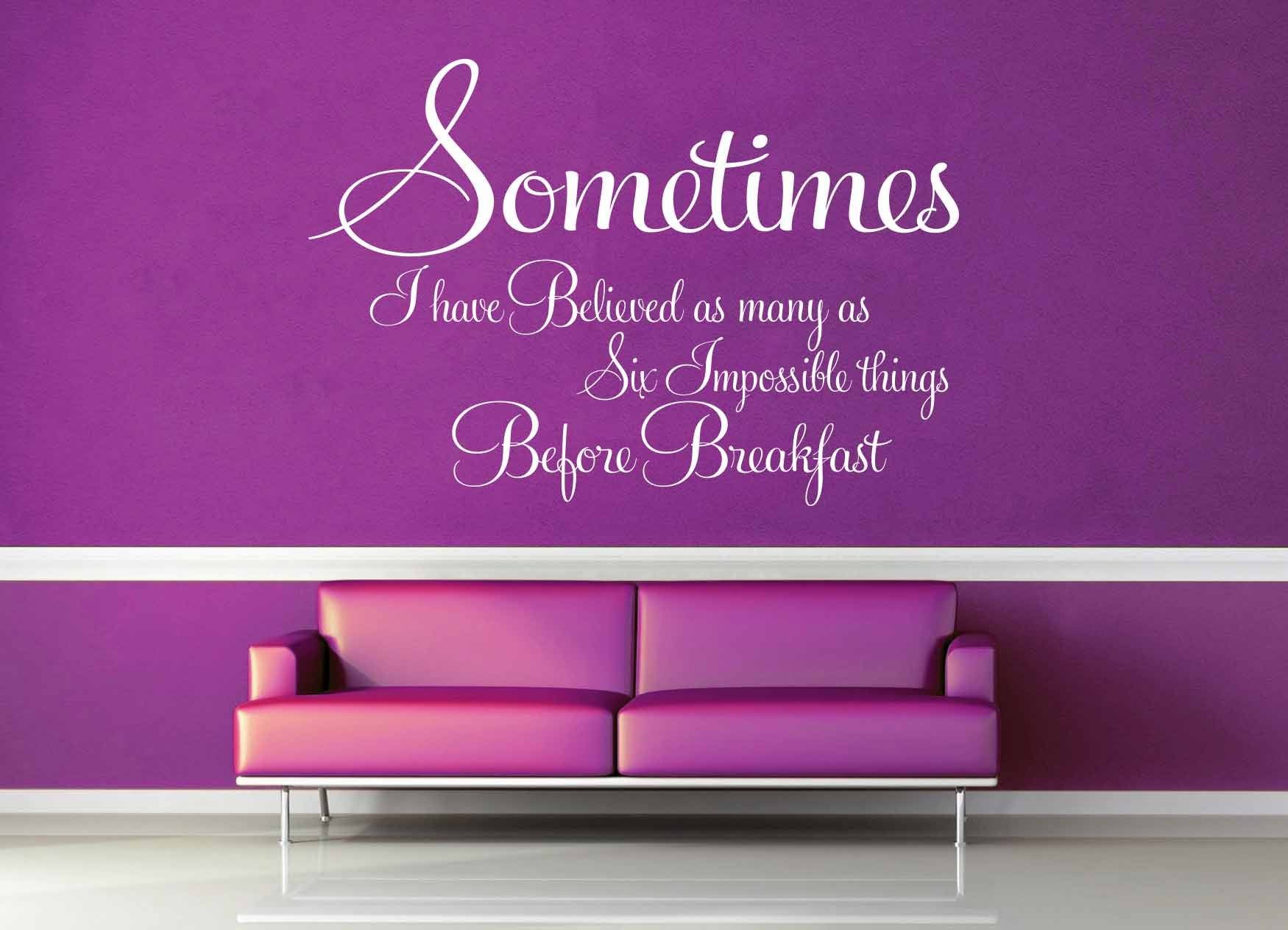 Sometimes - Alice in Wonderland Quote - Wall Decal - geekerymade