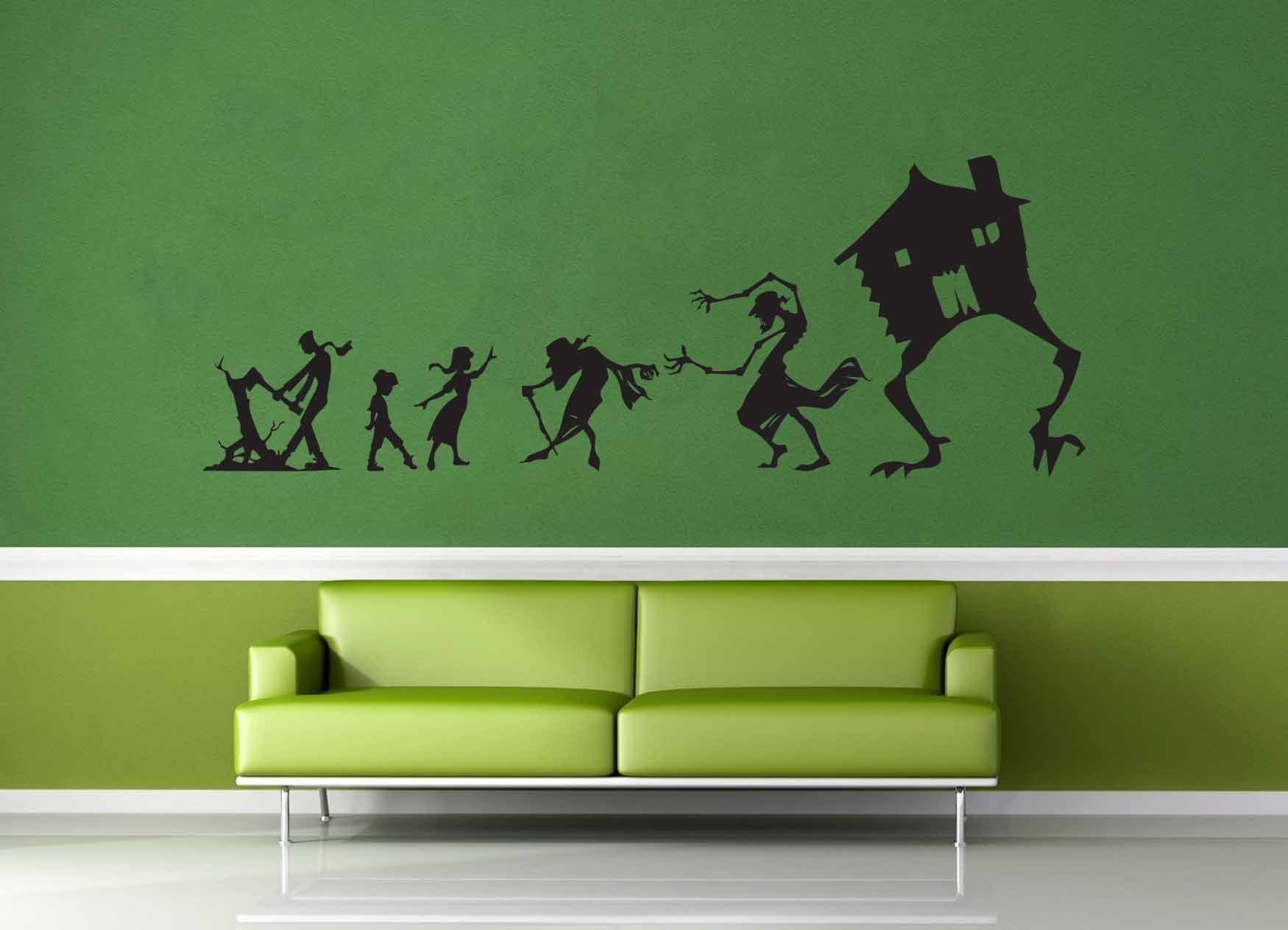 Baba Yaga Silhouette Set - Wall Decal - geekerymade