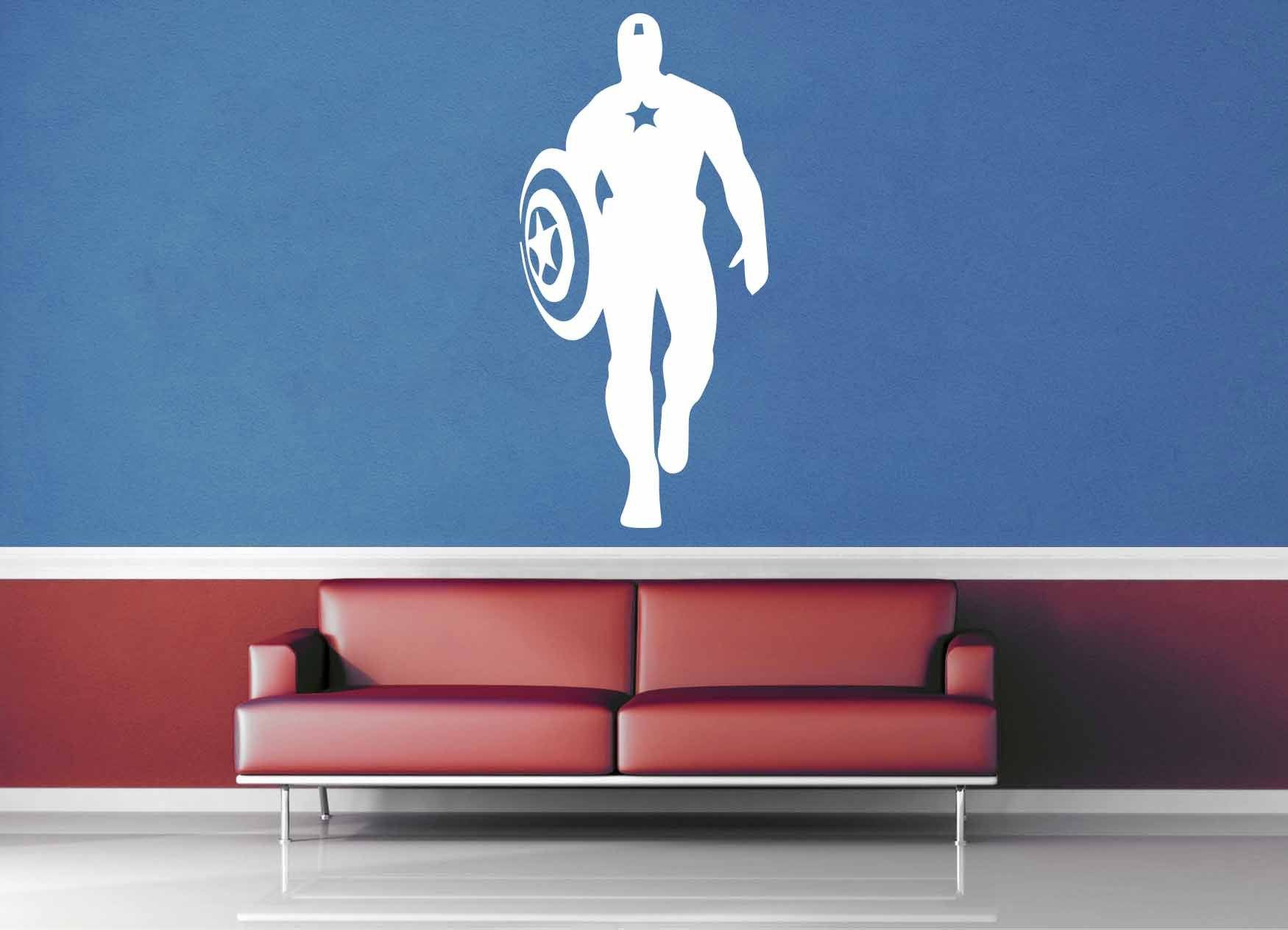 Captain America Silhouette - Comic Book - Wall Decal - No 3 - geekerymade