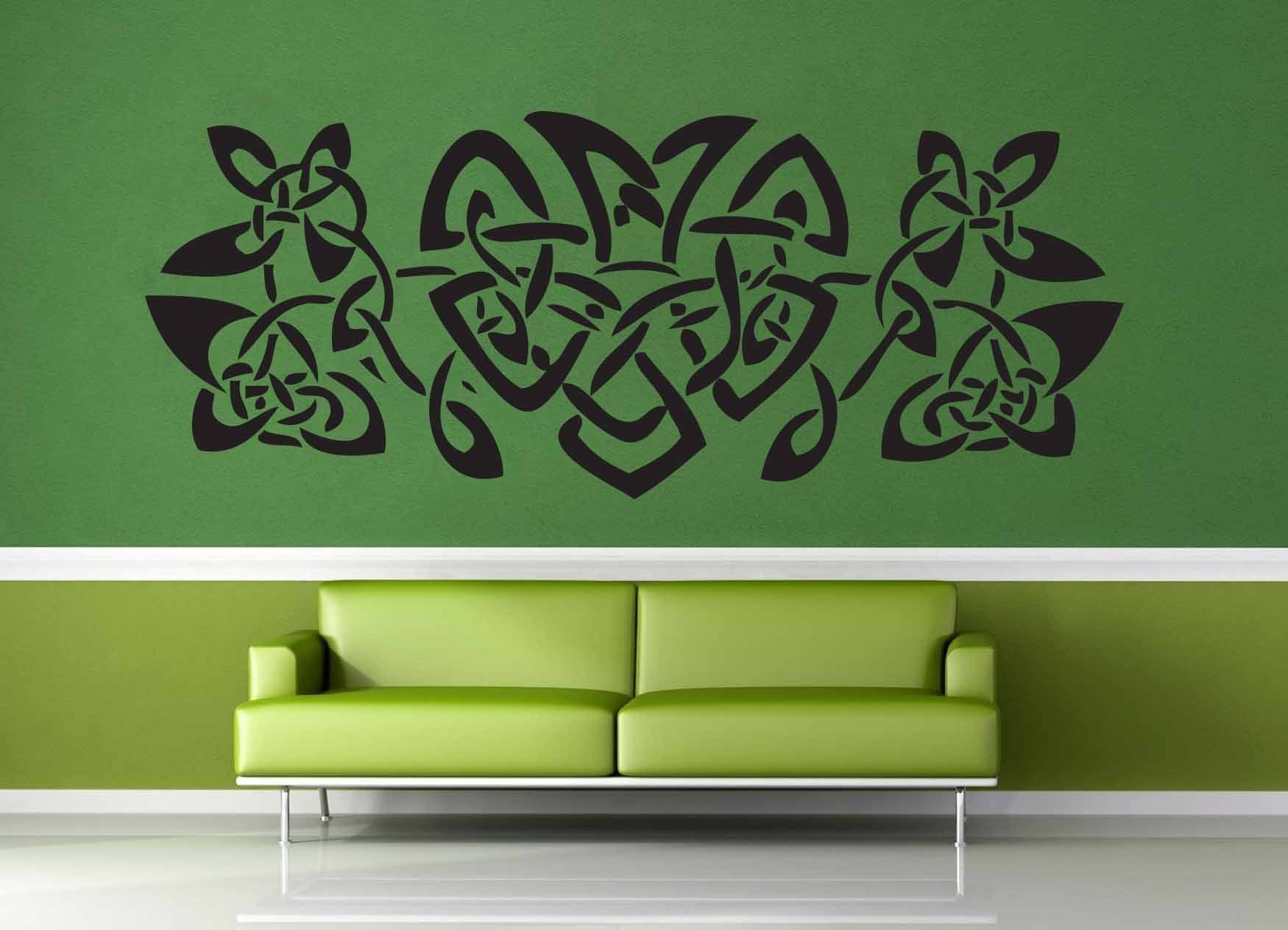 Heart and Leaf Band - Celtic Knot - Wall Decal - geekerymade
