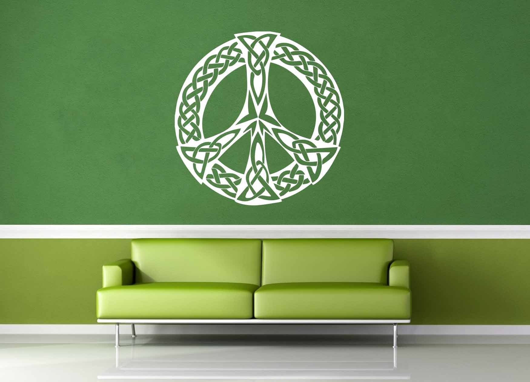 Peace Sign - Celtic Knot - Wall Decal - geekerymade
