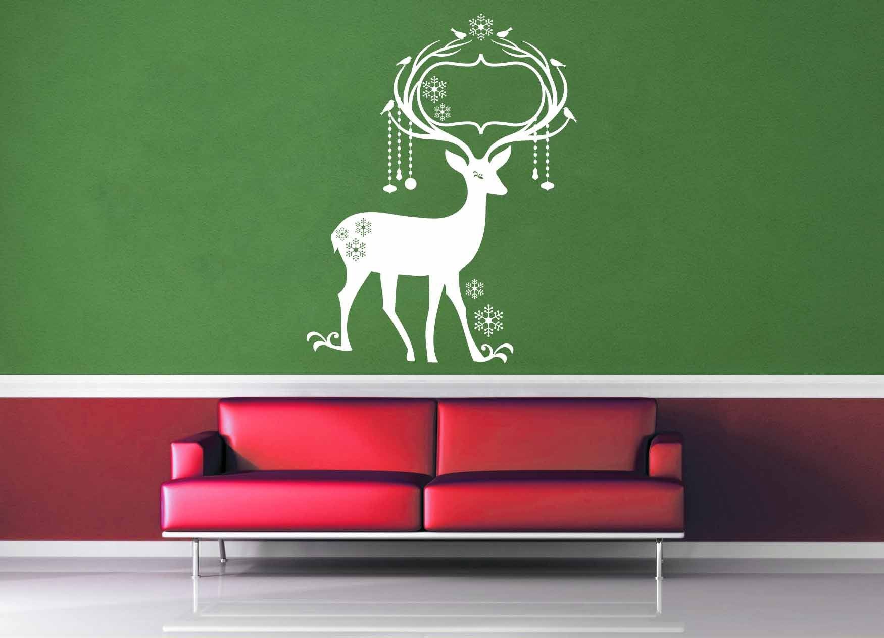 Deer - Christmas Decoration - Wall Decal - No 3 - geekerymade
