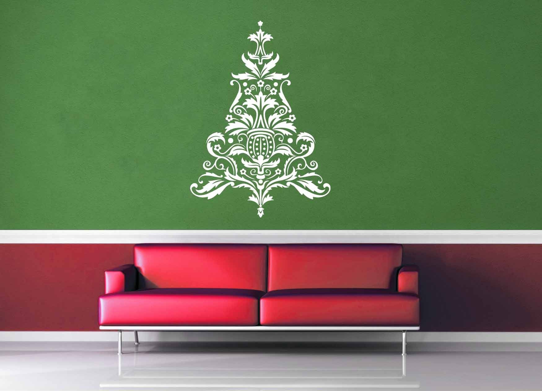 Elegant Flowers - Christmas Tree - Wall Decal - geekerymade