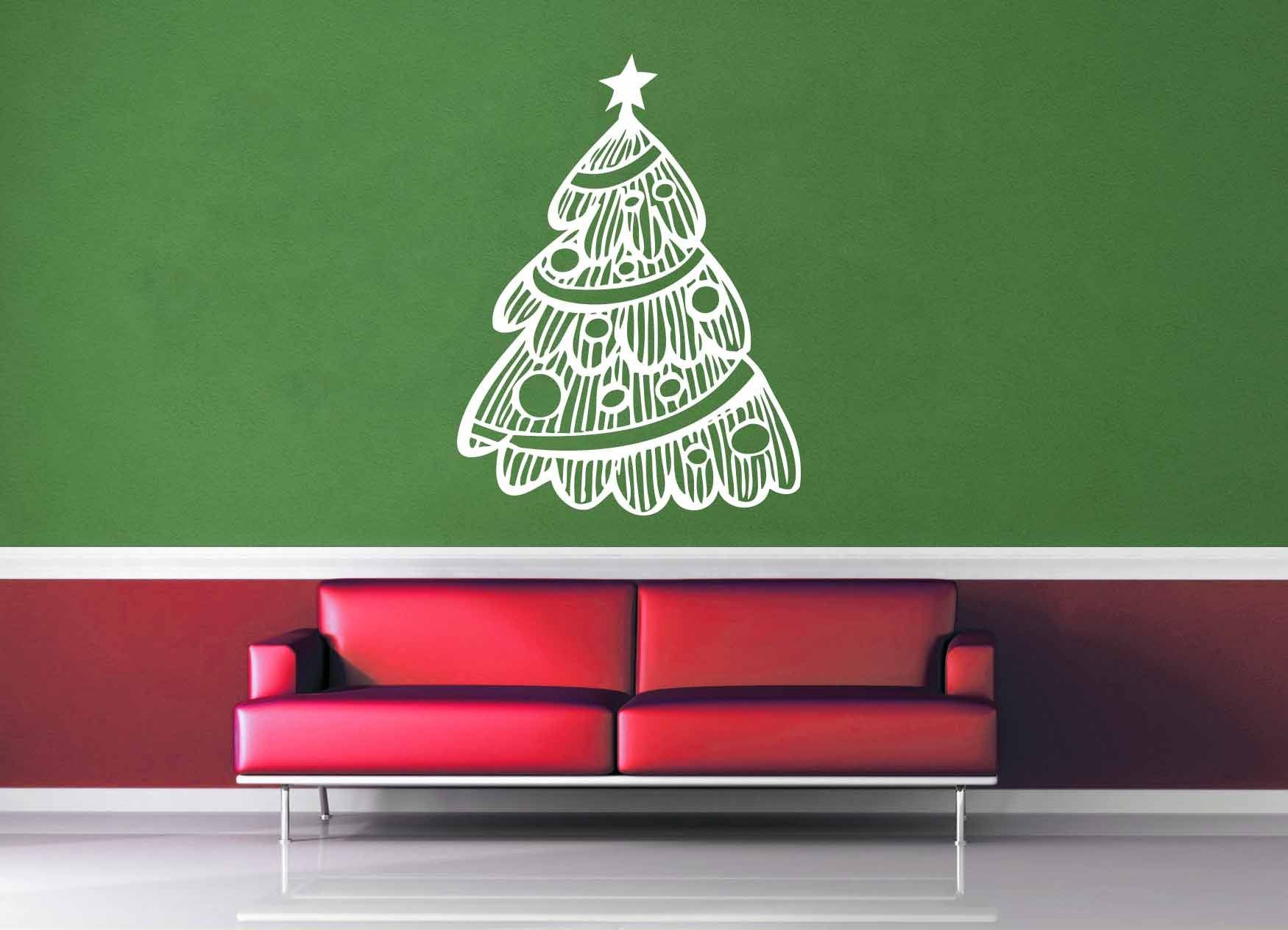 Retro - Christmas Tree - Wall Decal - geekerymade