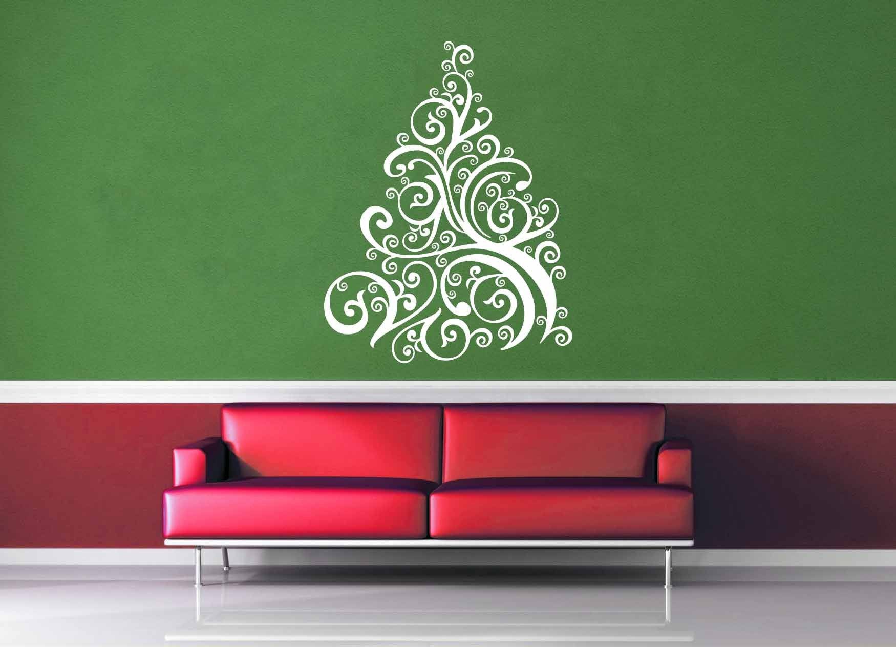 Swirl - Christmas Tree - Wall Decal - geekerymade
