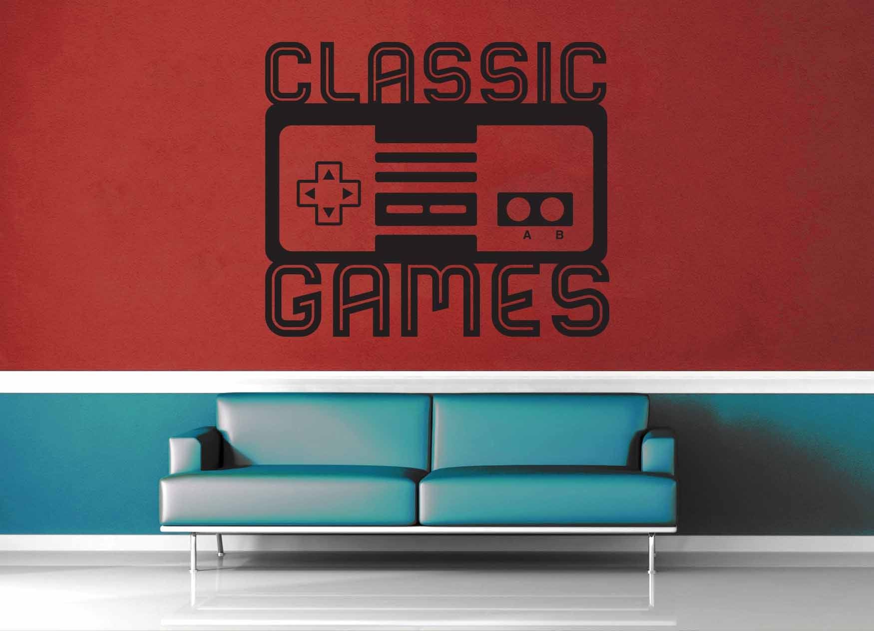 Classic Games - Gamer decor - Wall Decal - geekerymade