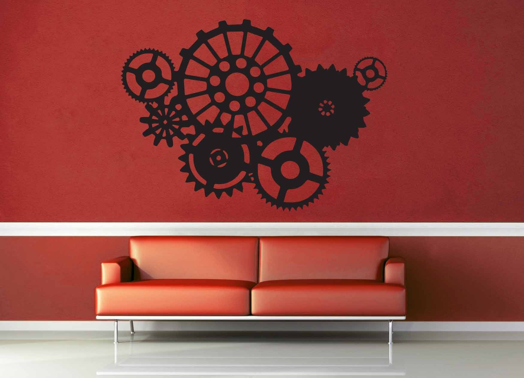 Clockwork Silhouette - Steampunk - Wall Decal - geekerymade