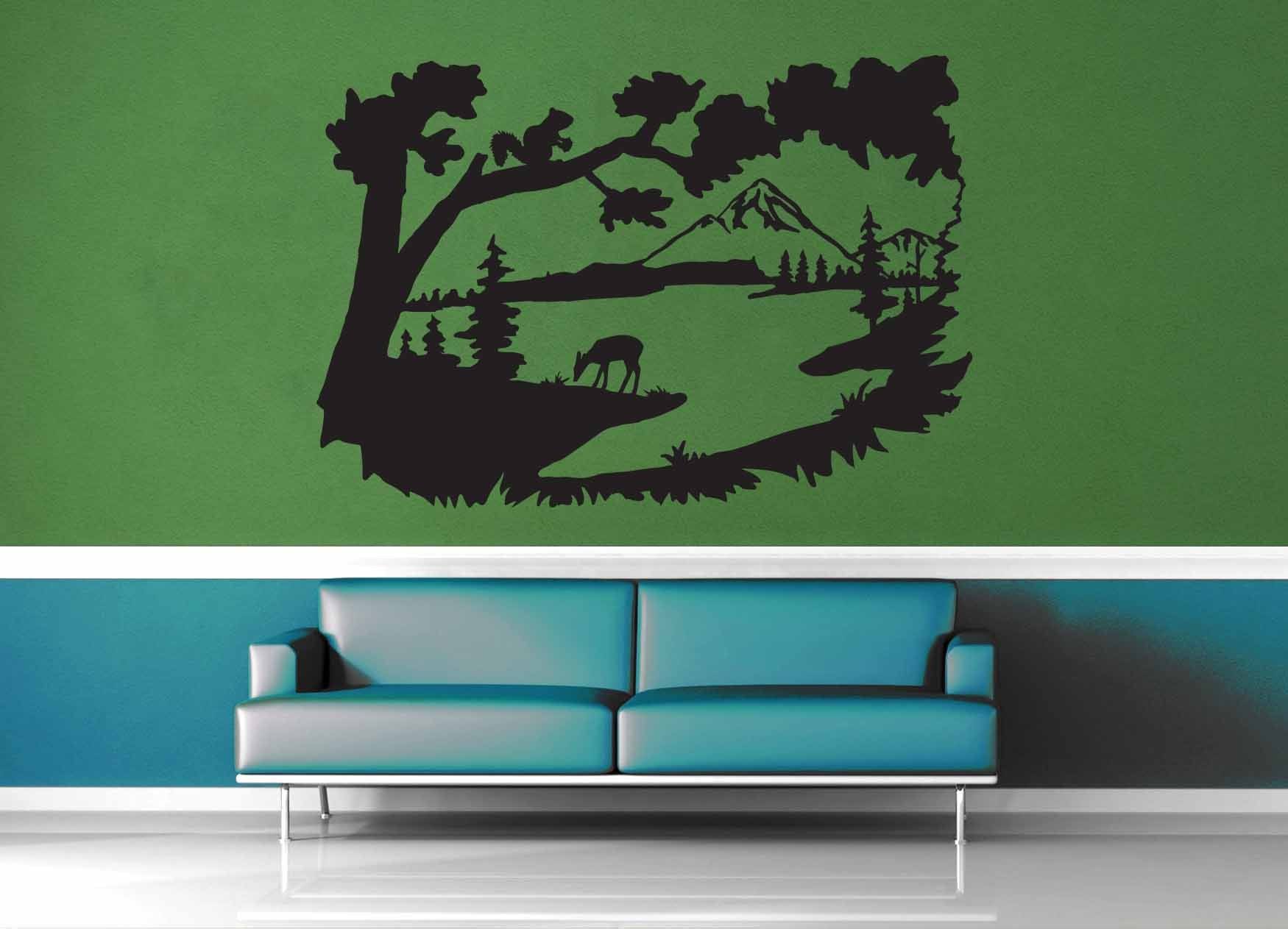 Deer Valley Silhouette - Wall Decal - geekerymade