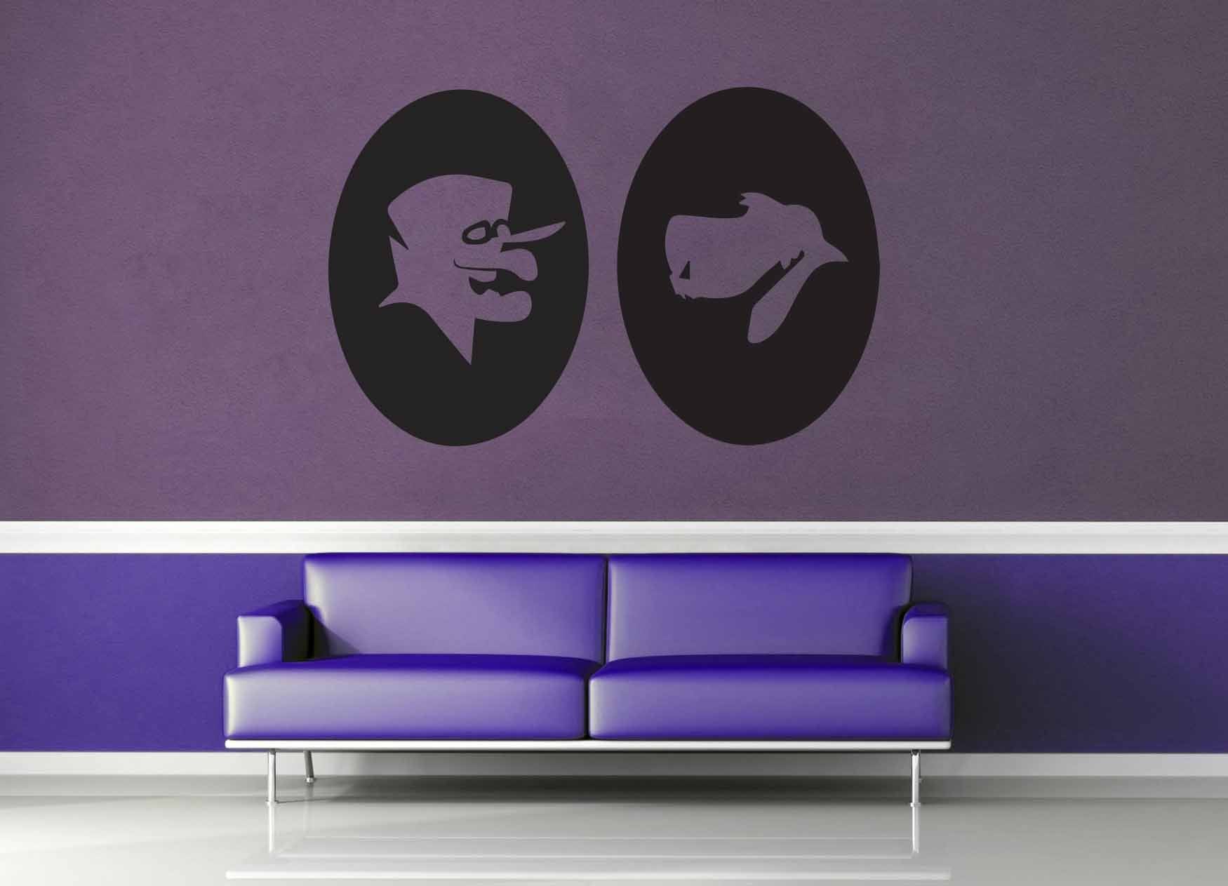 Dick Dastardly and Muttley Cameo Set - Wall Decal - geekerymade