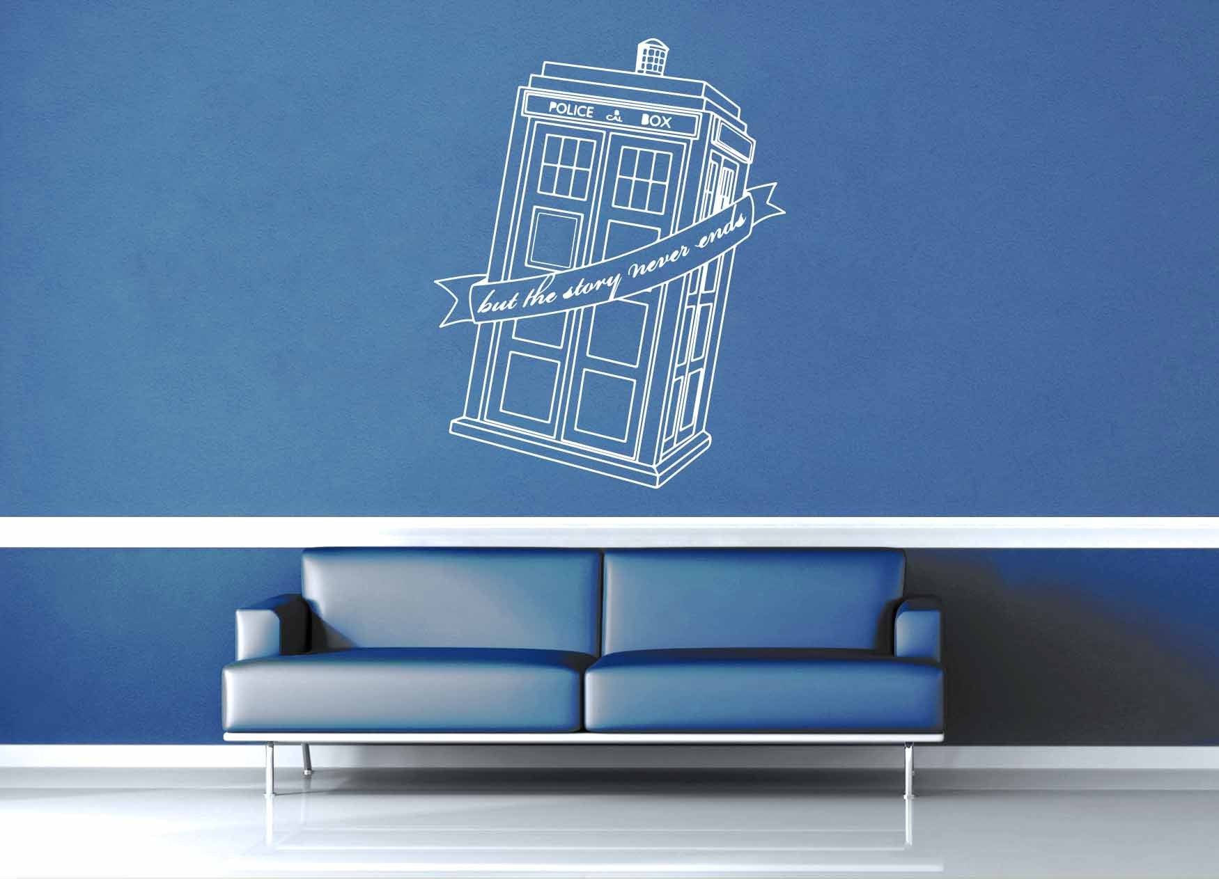 But the Story Never Ends - Doctor Who Quote - Wall Decal - geekerymade