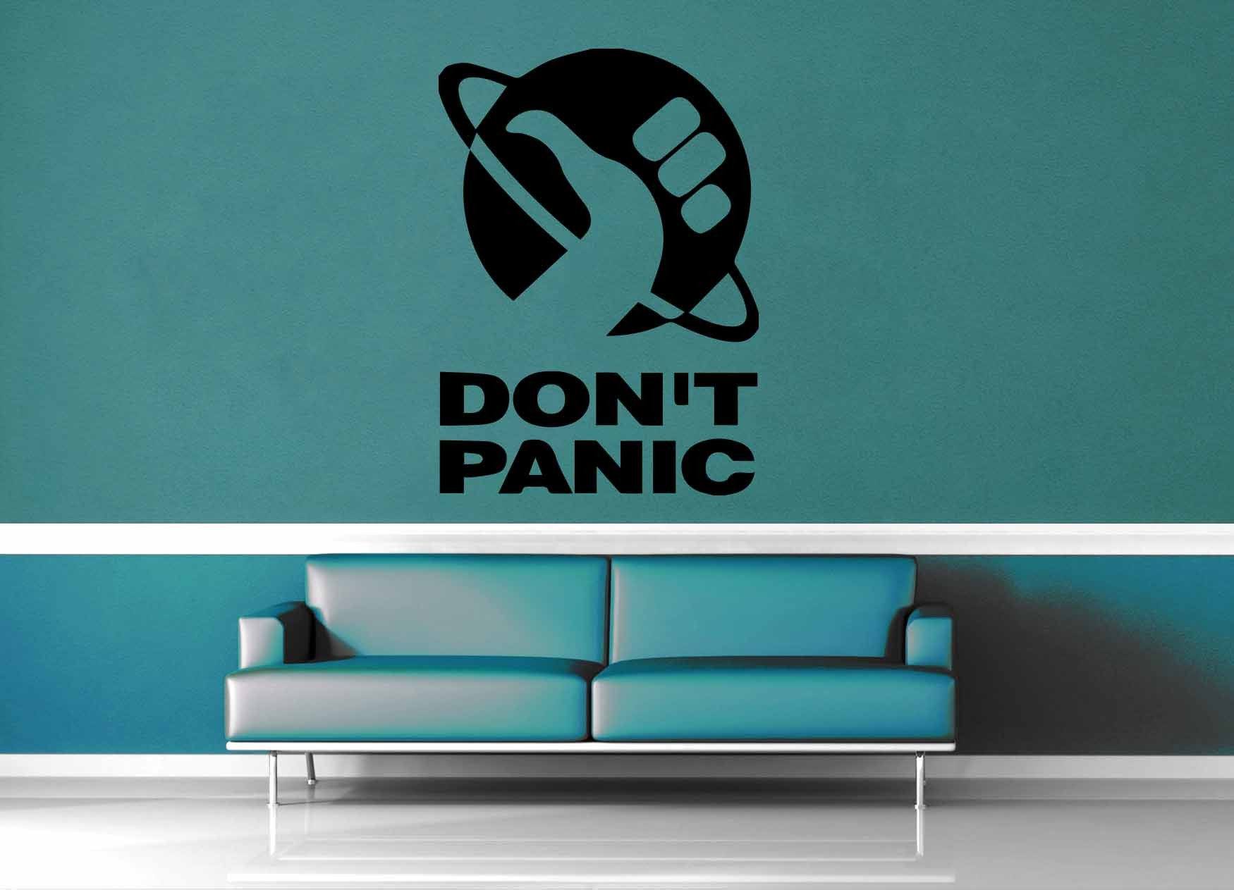 Don't Panic - Hitch Hikers Guide to the Galaxy Quote - Wall Decal - geekerymade