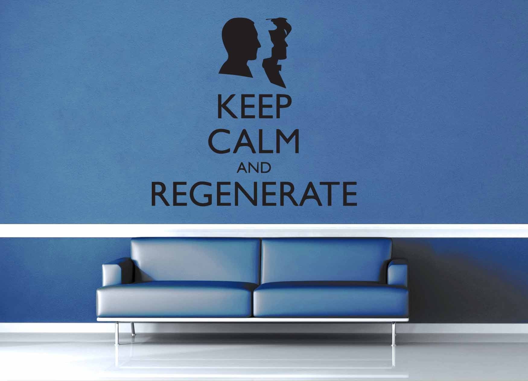 Keep Calm and Regenerate - Doctor Who - Wall Decal - geekerymade