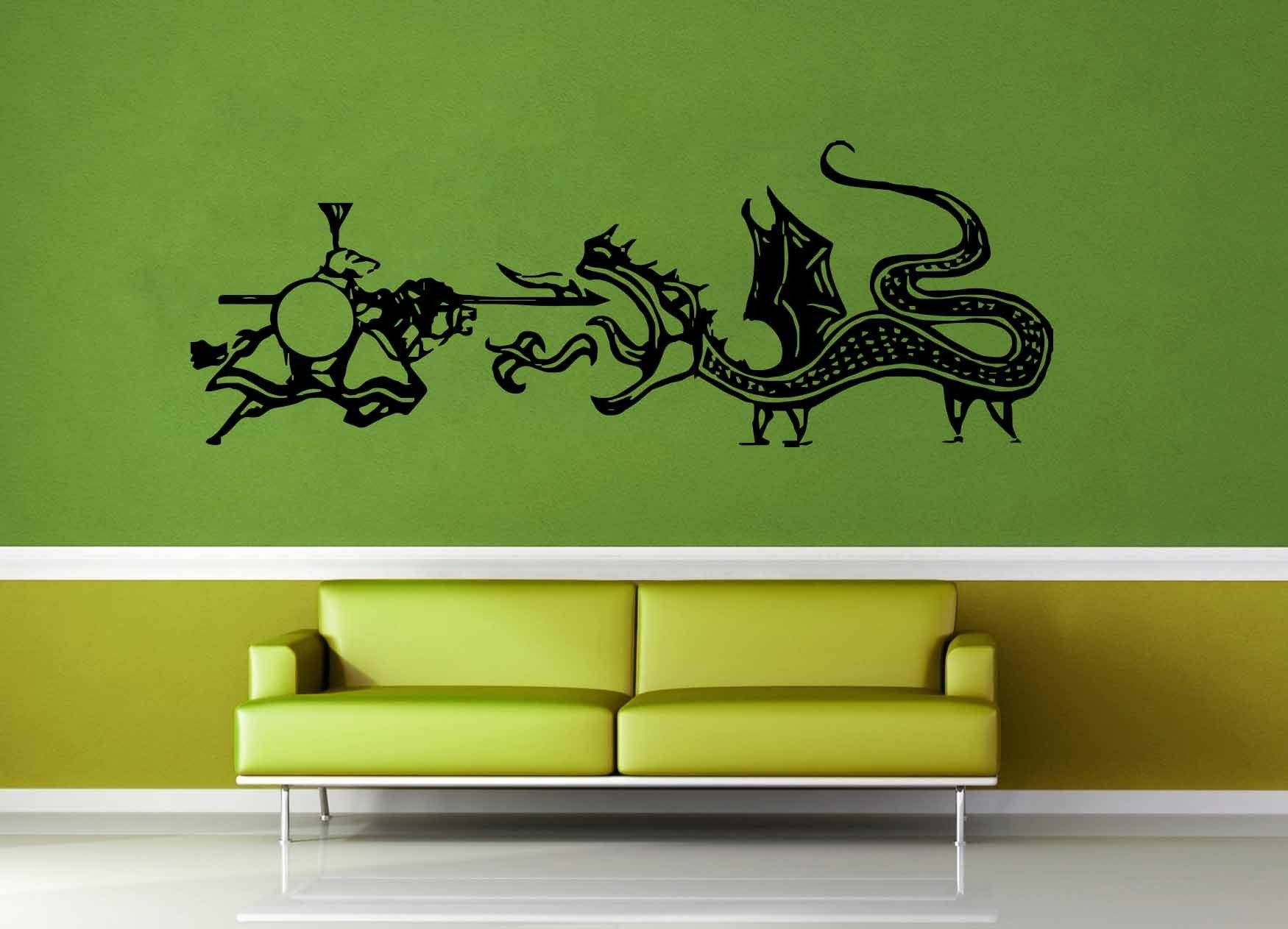 Dragon vs Knight - Wall Decal - geekerymade