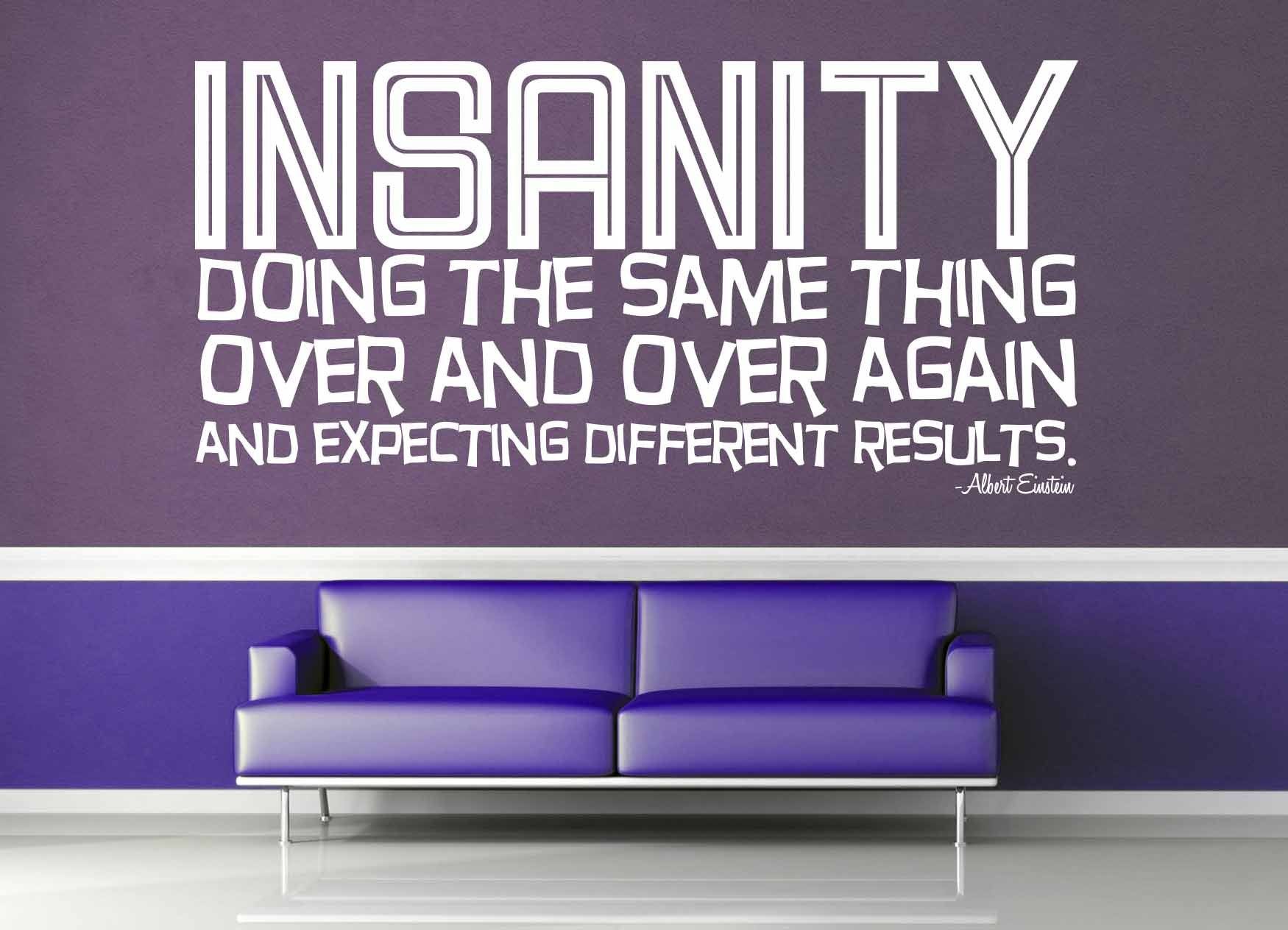 Insanity - Einstein Quote - Wall Decal - geekerymade