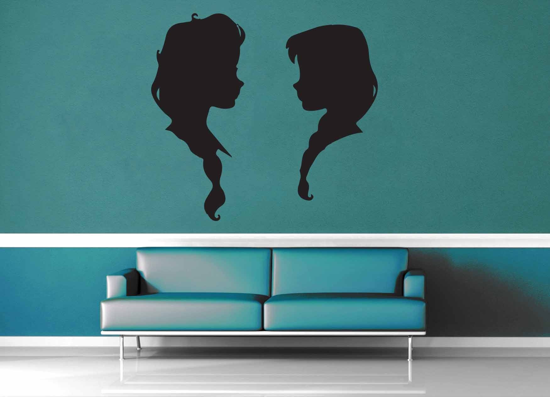 Elsa and Anna - Wall Decal - No 3 - geekerymade