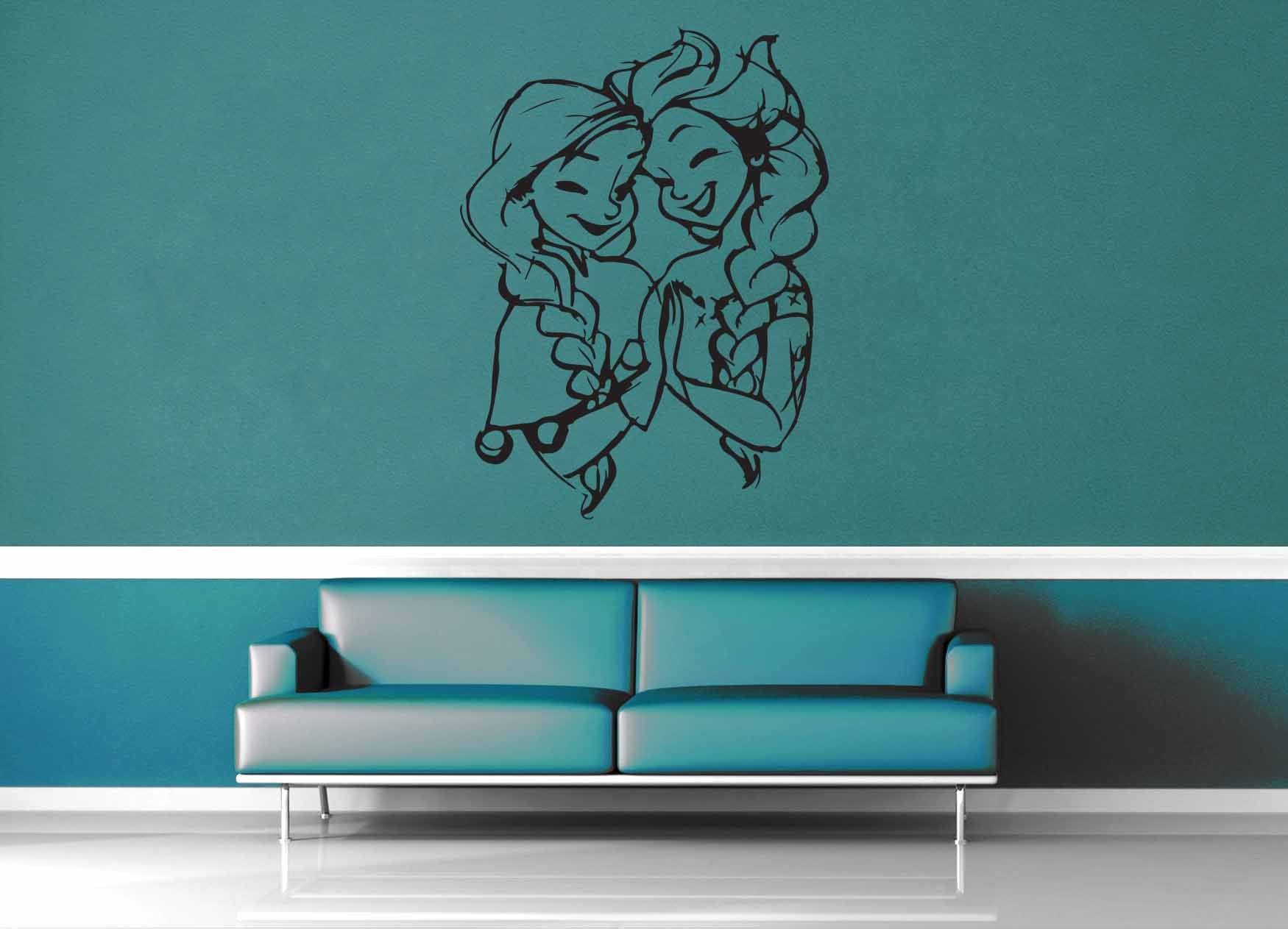 Elsa and Anna - Wall Decal - No 2 - geekerymade