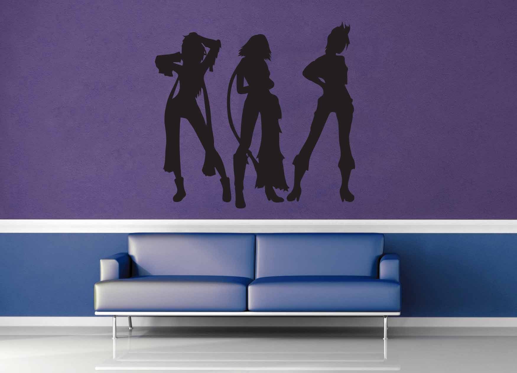 Reiku Paine and Yuna Silhouette Set - Final Fantasy X2 - Wall Decal - geekerymade