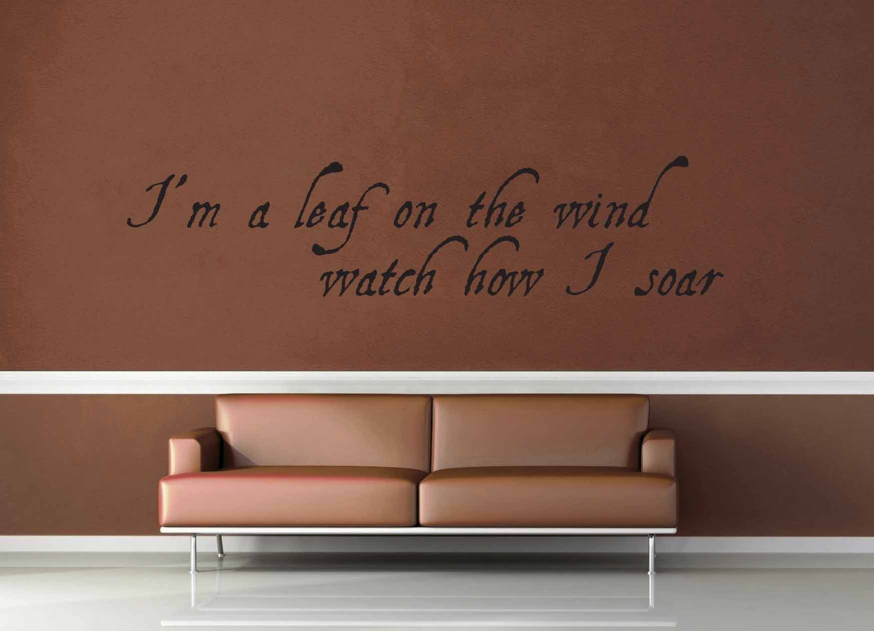 I'm a Leaf on the Wind - Firefly Quote - Wall Decal - No 4 - geekerymade