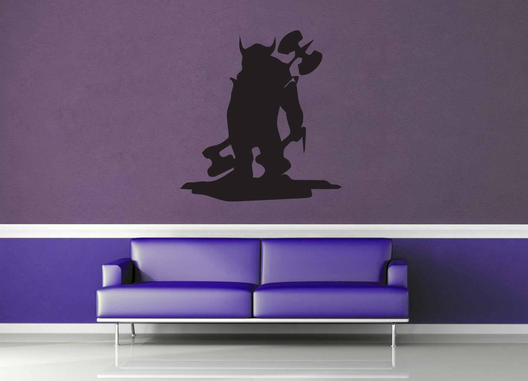 Barbarian Ogre Silhouette - Wall Decal - geekerymade