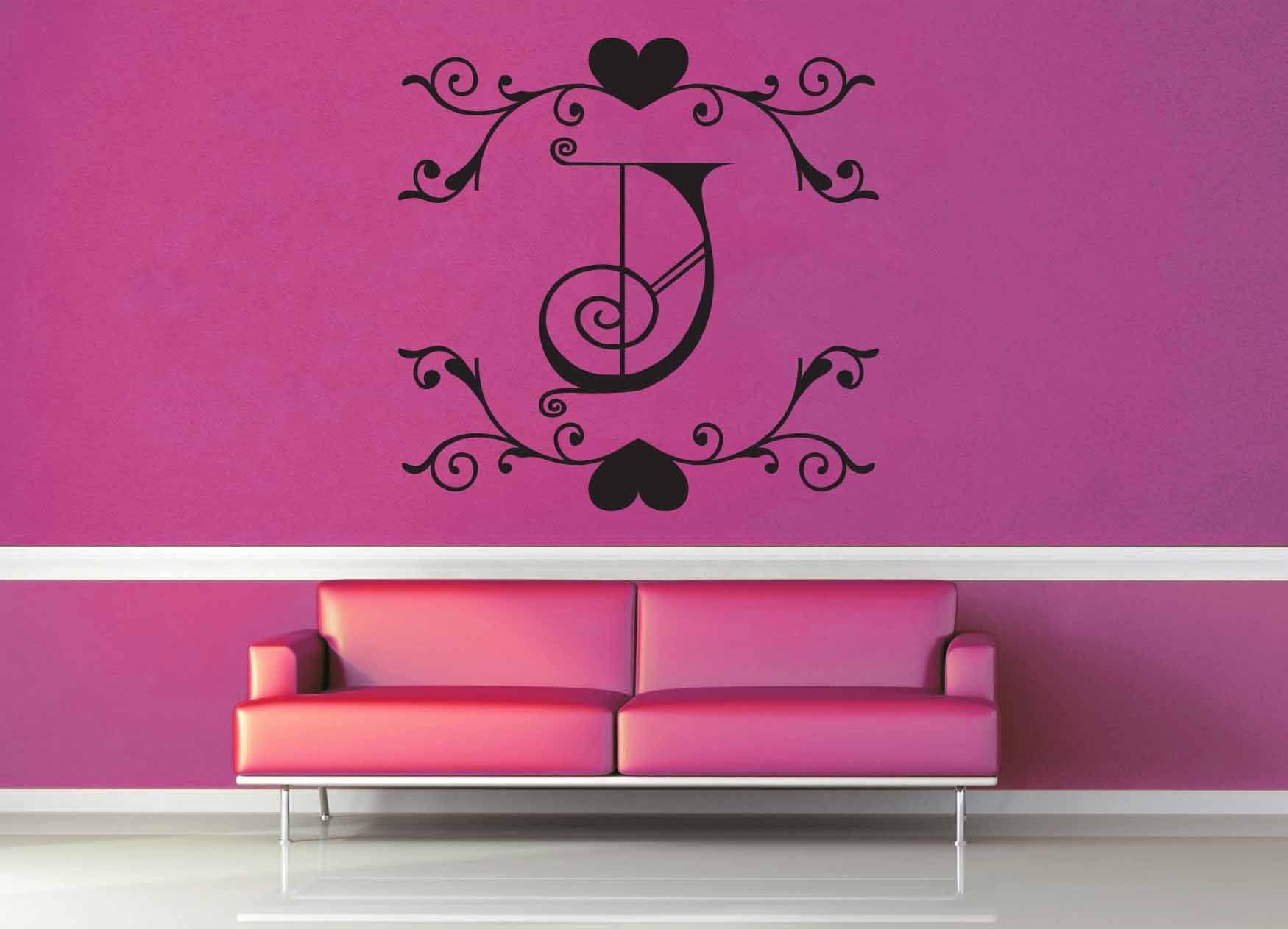 Fantasy Monogram - J - Wall Decal - geekerymade
