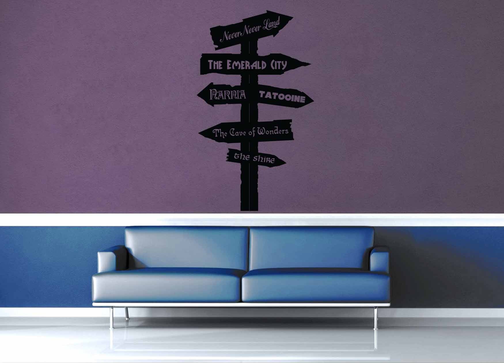 Fantasy Road Sign - Wall Decal - No 3 - geekerymade