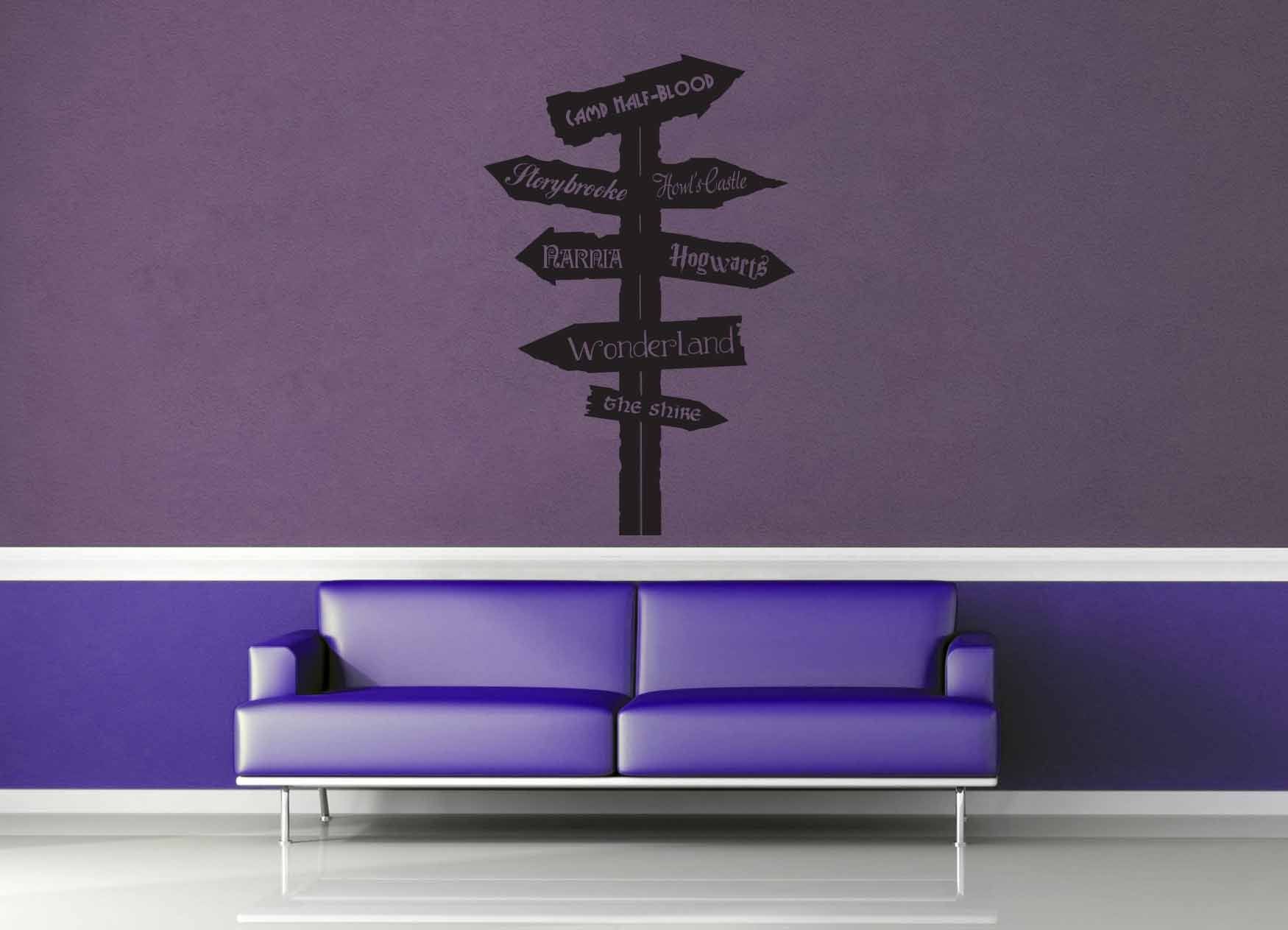 Fantasy Road Sign - Wall Decal - No 4 - geekerymade