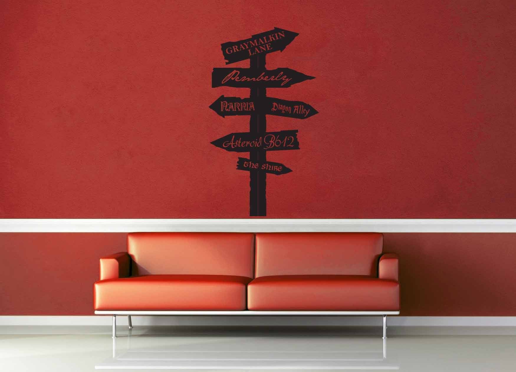 Fantasy Road Sign - Wall Decal - No 6 - geekerymade