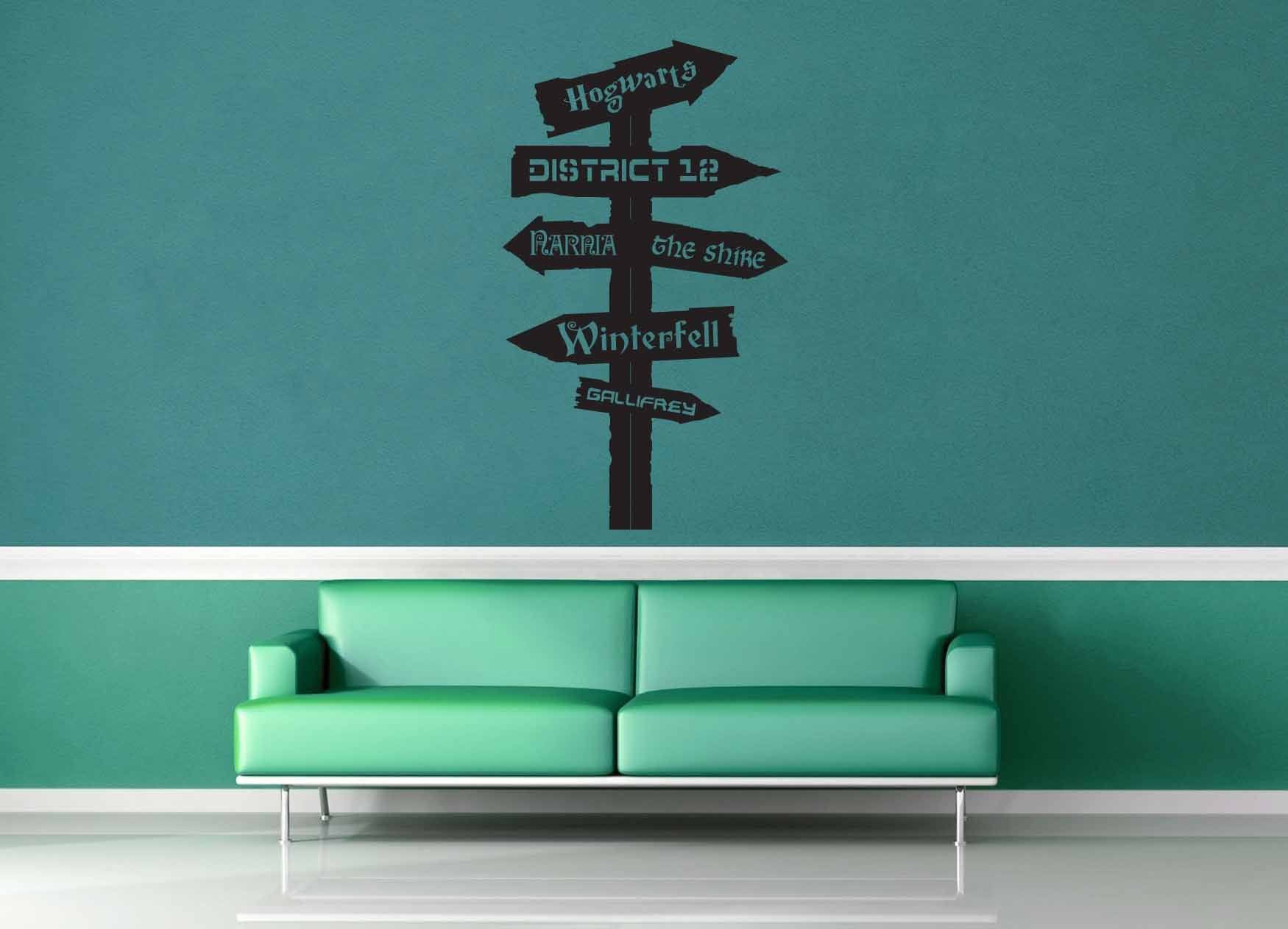 Fantasy Road Sign - Wall Decal - No 7 - geekerymade