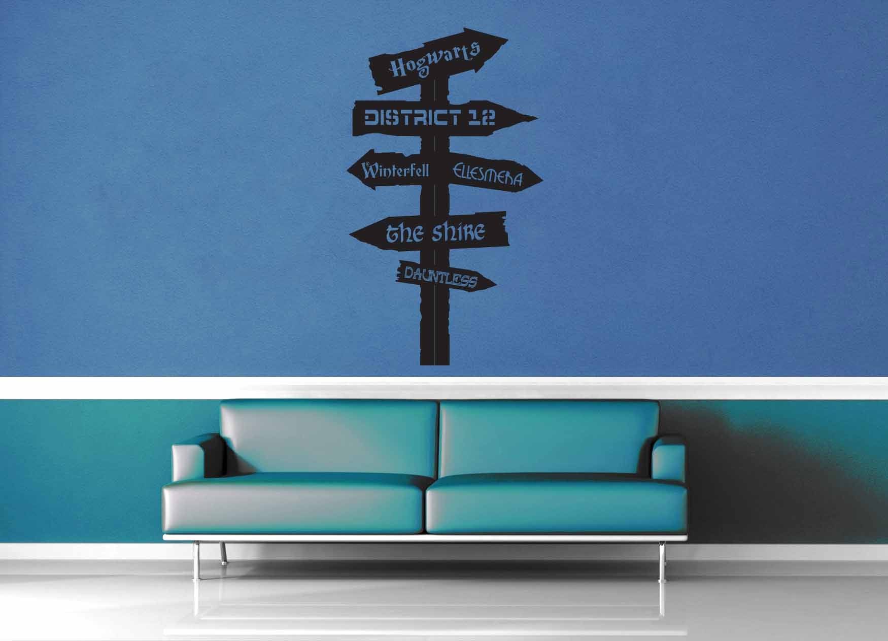 Fantasy Road Sign - Wall Decal - No 8 - geekerymade