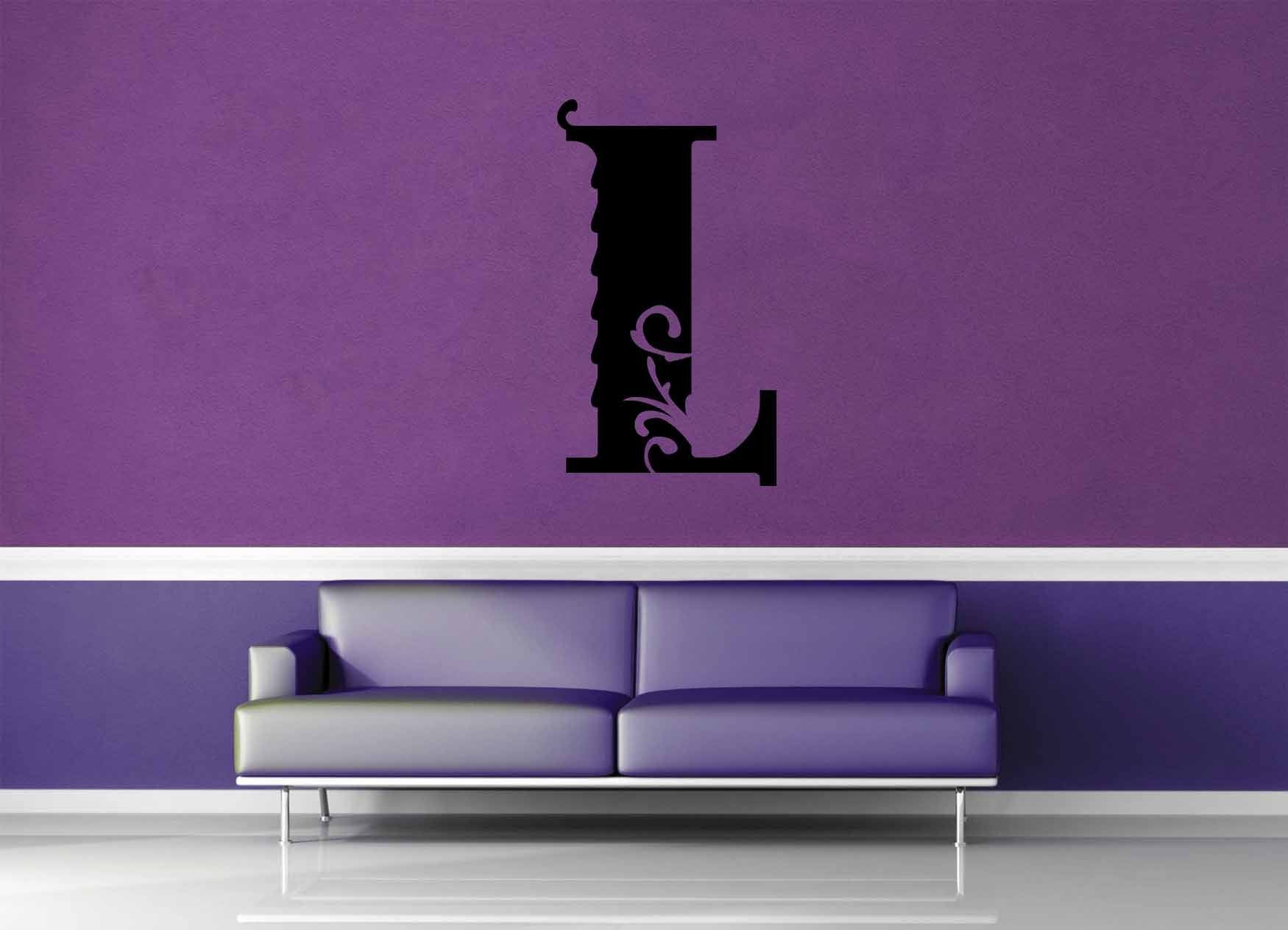 Floral Monogram - L - Wall Decal - geekerymade
