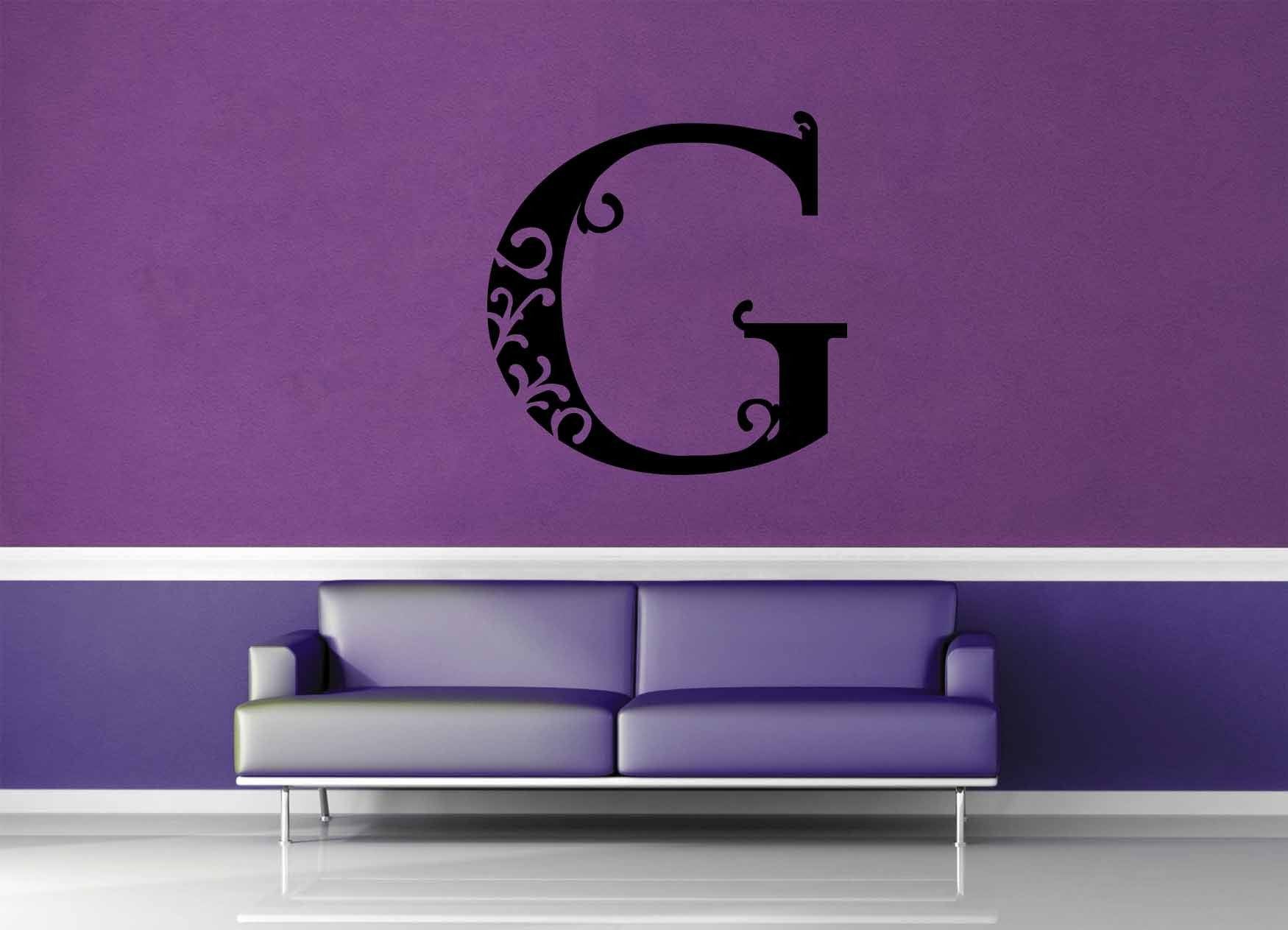 Floral Monogram - G - Wall Decal - geekerymade