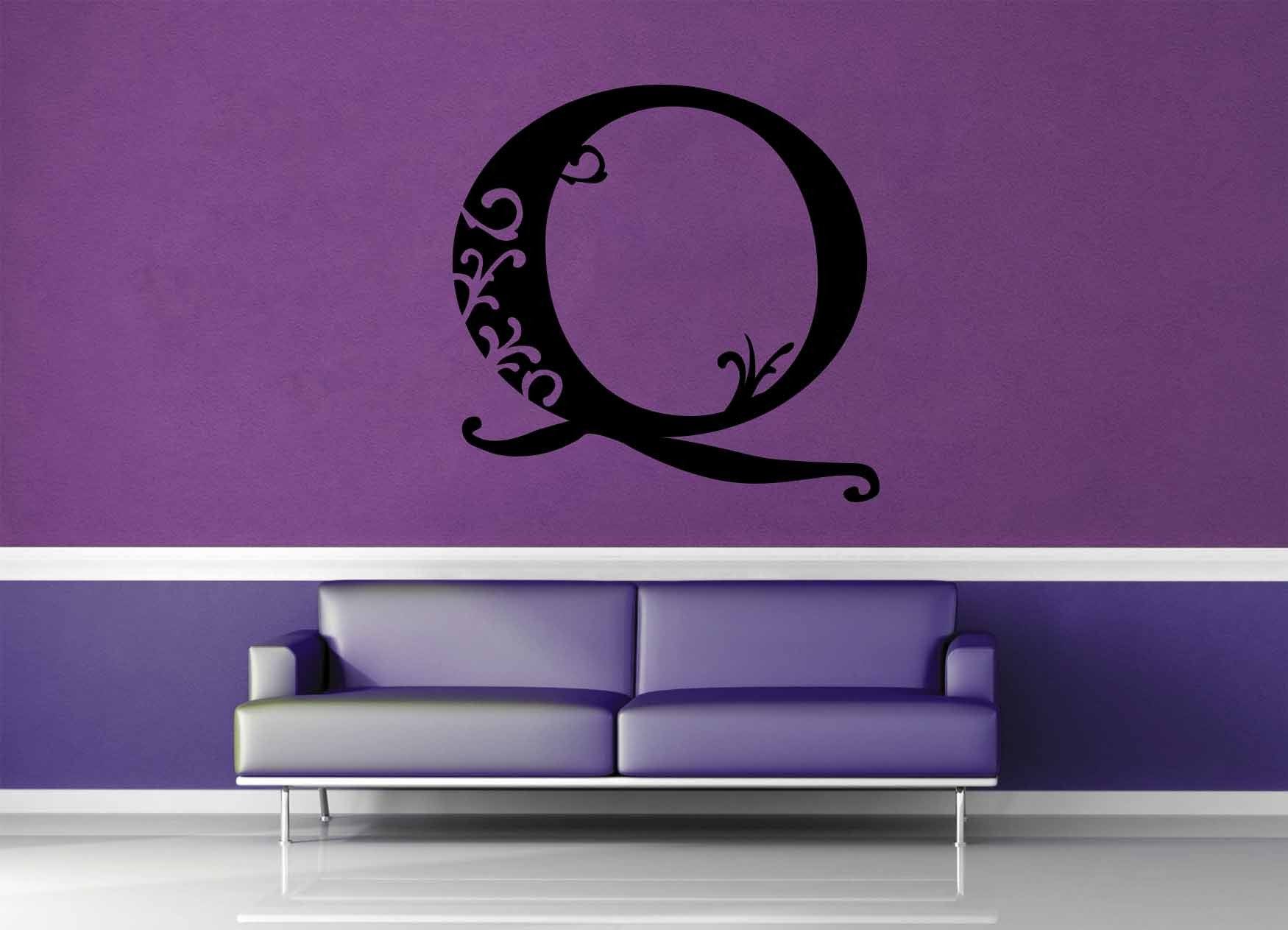 Floral Monogram - Q - Wall Decal - geekerymade