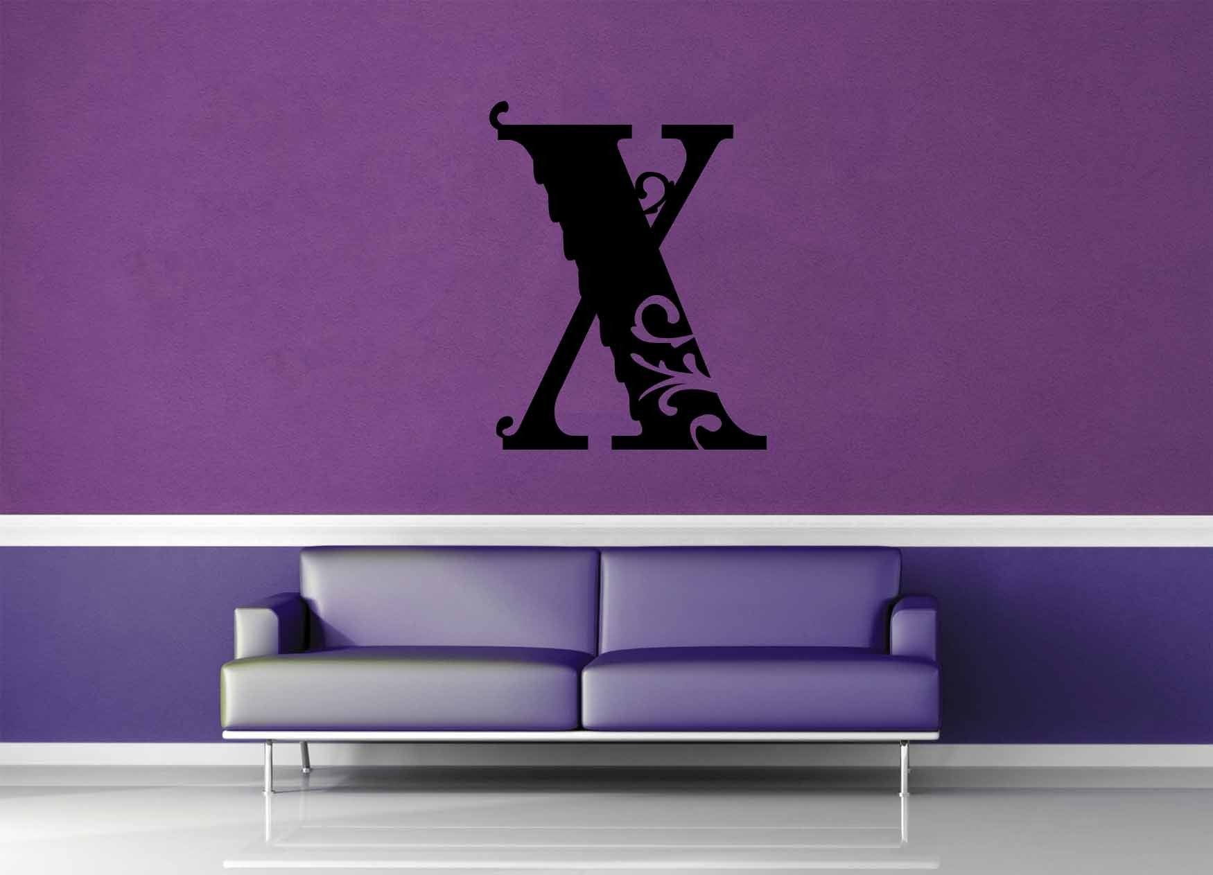 Floral Monogram - X - Wall Decal - geekerymade