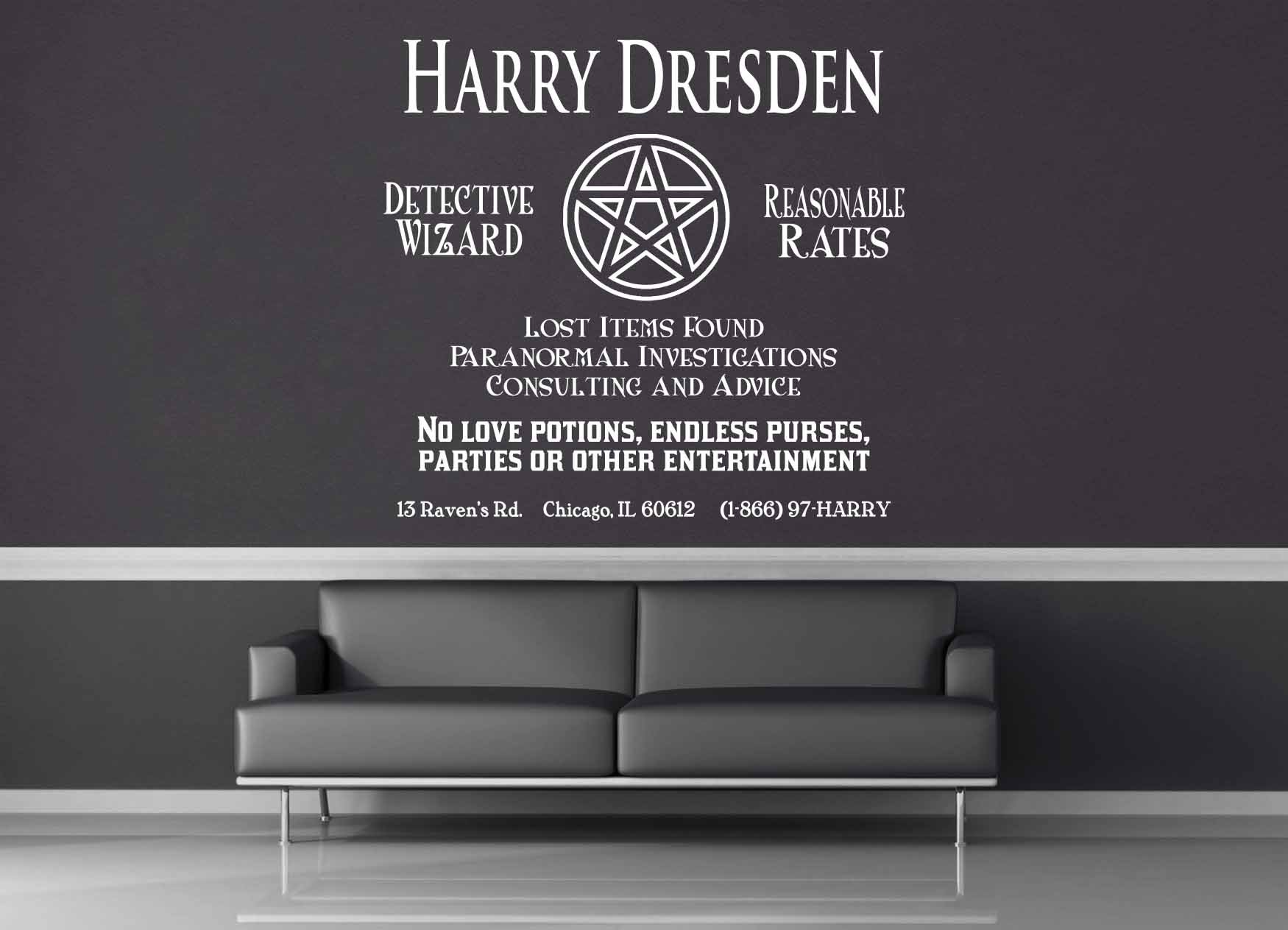 Wizard Detective - Harry Dresden - Wall Decal - geekerymade
