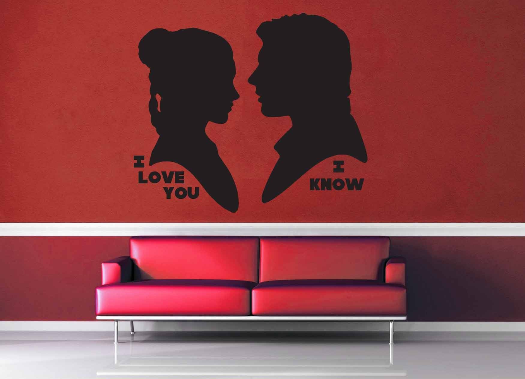 I Love You I Know Silhouette Set - Star Wars - Wall Decal - geekerymade