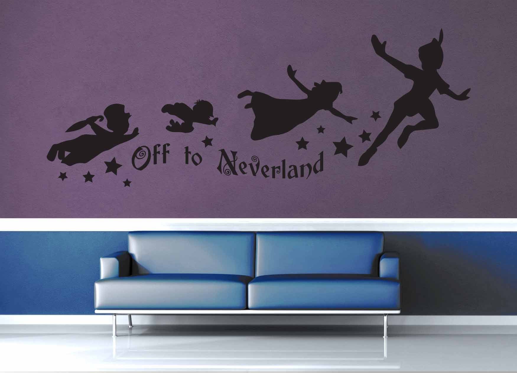 Off to Neverland - Peter Pan Quote - Wall Decal - geekerymade