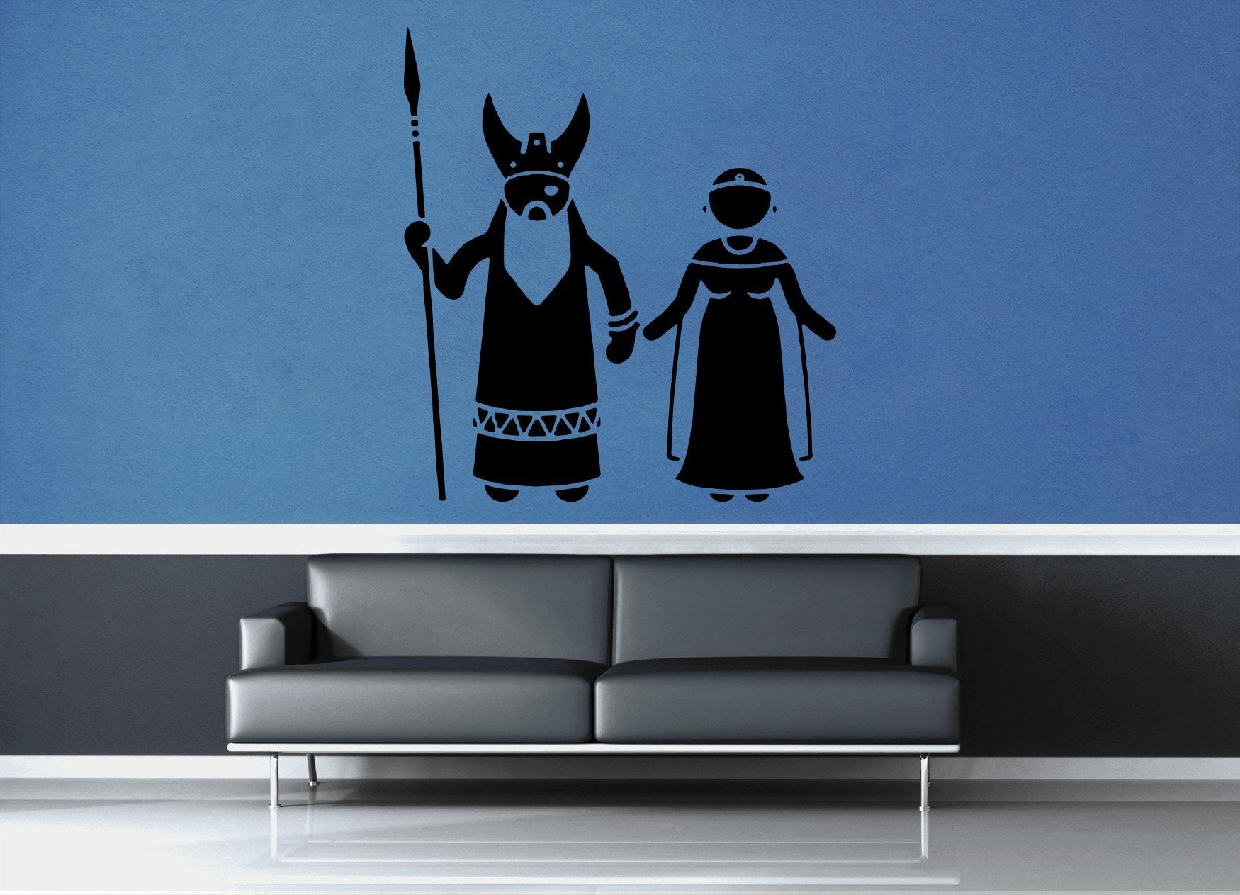Odin and Frigg - No 2 - Wall Decal - geekerymade