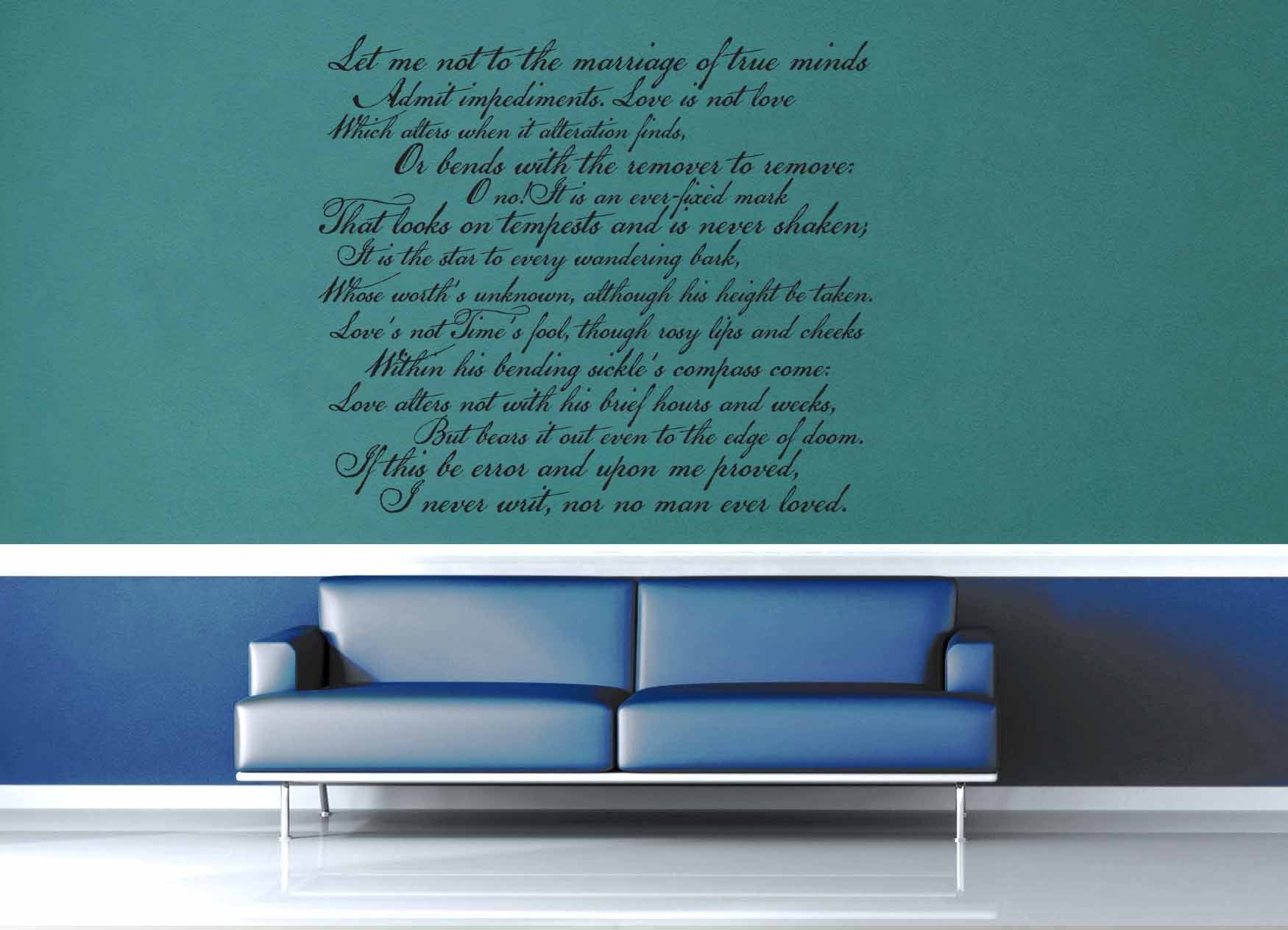 Shakespeare Sonnet No 116 - Wall Decal - geekerymade