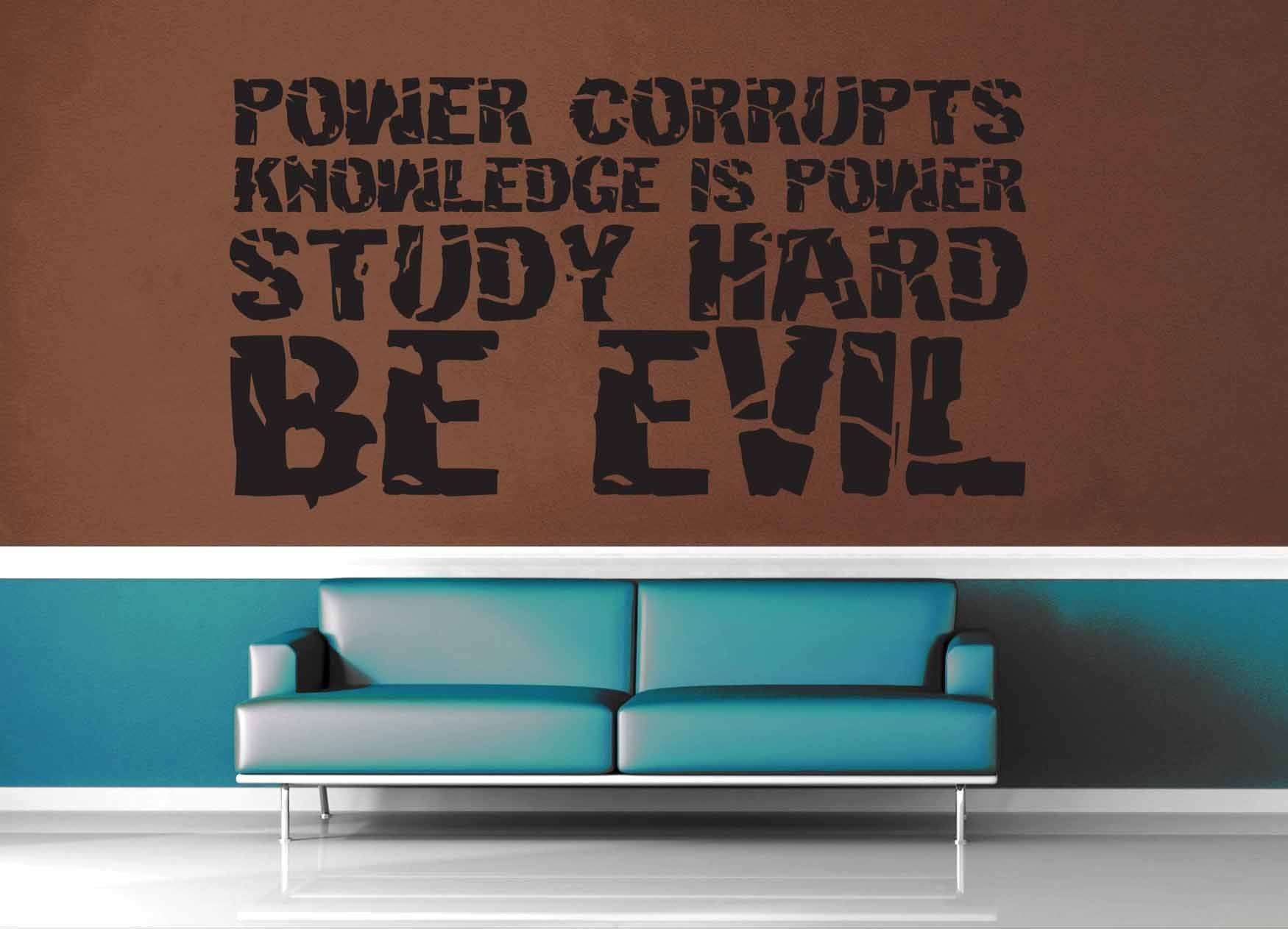 Study Hard Be Evil - Wall Decal - geekerymade