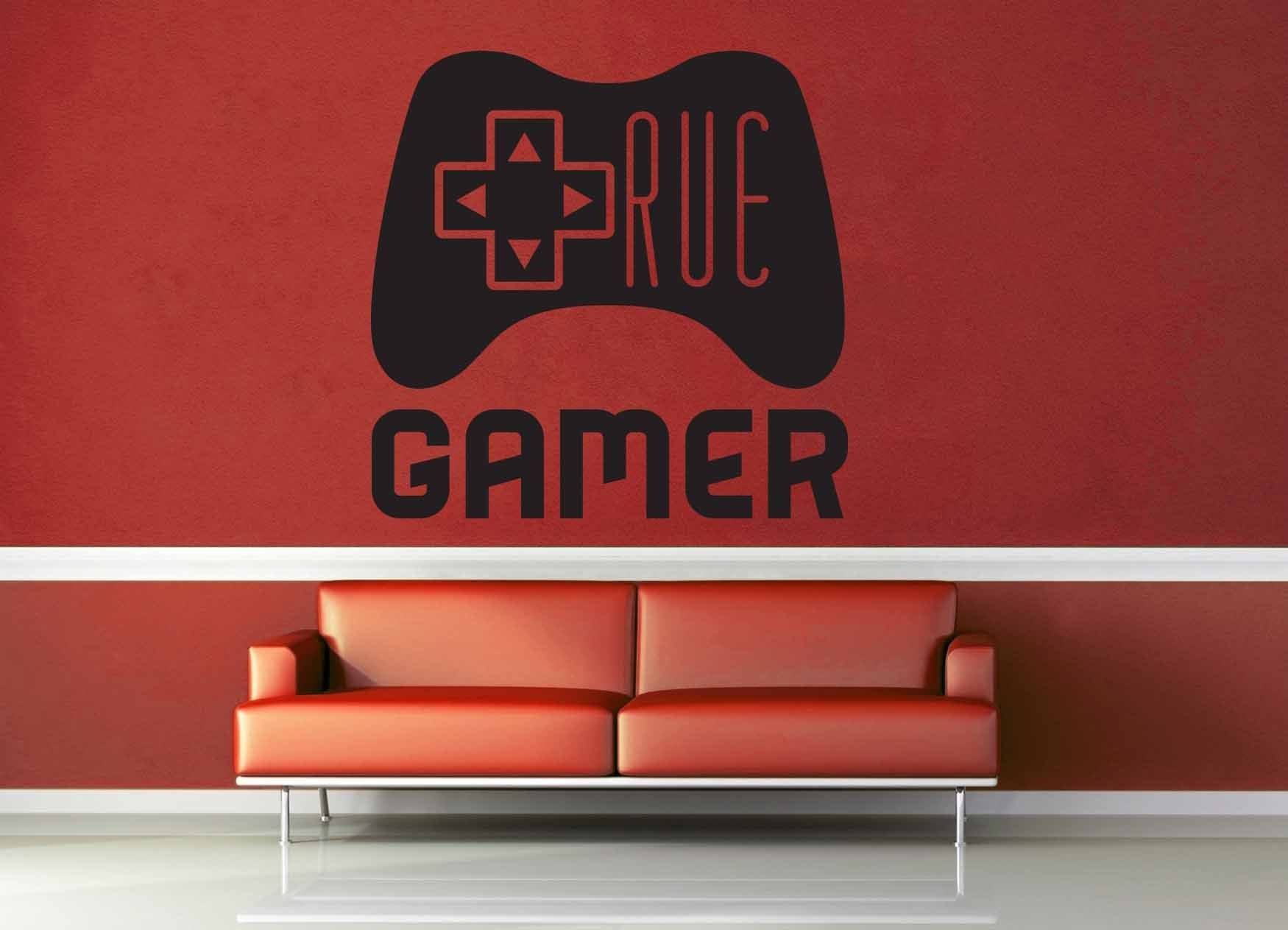 True Gamer - Gamer Decor - Wall Decal - geekerymade
